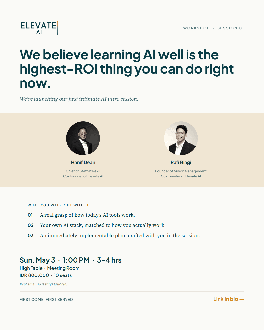 launch workshop, instagram feed post.